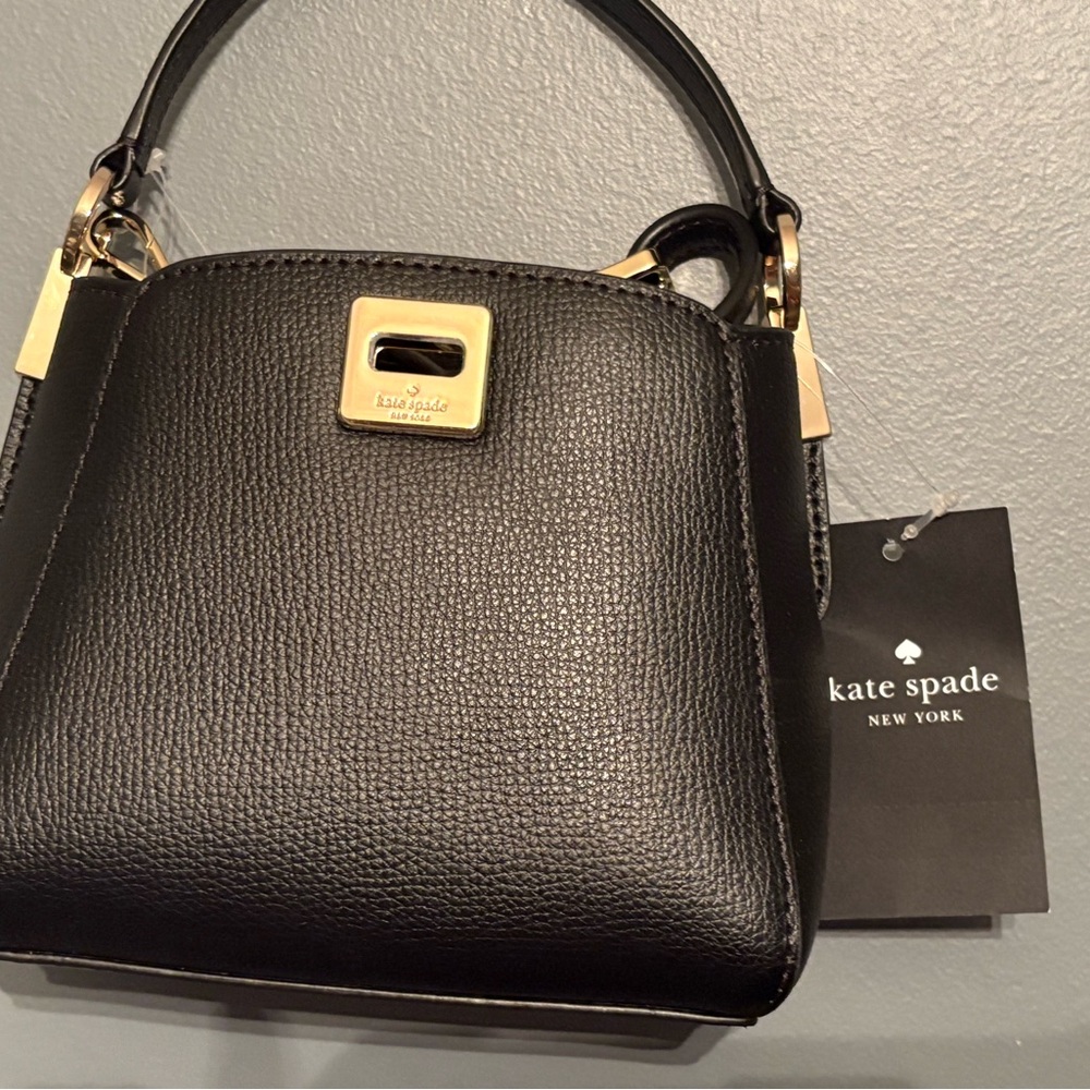 Kate Spade Black Mini Bag with Gold Details